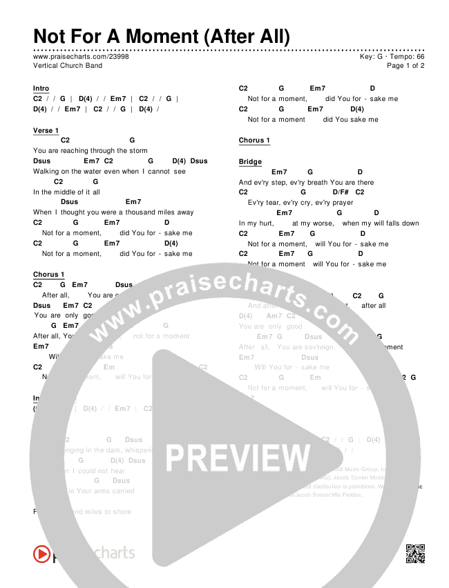 Not For A Moment (After All) Chords & Lyrics (Vertical Worship)