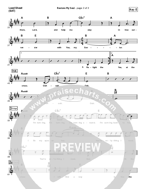 Restore My Soul Lead (SAT) (Vertical Worship)