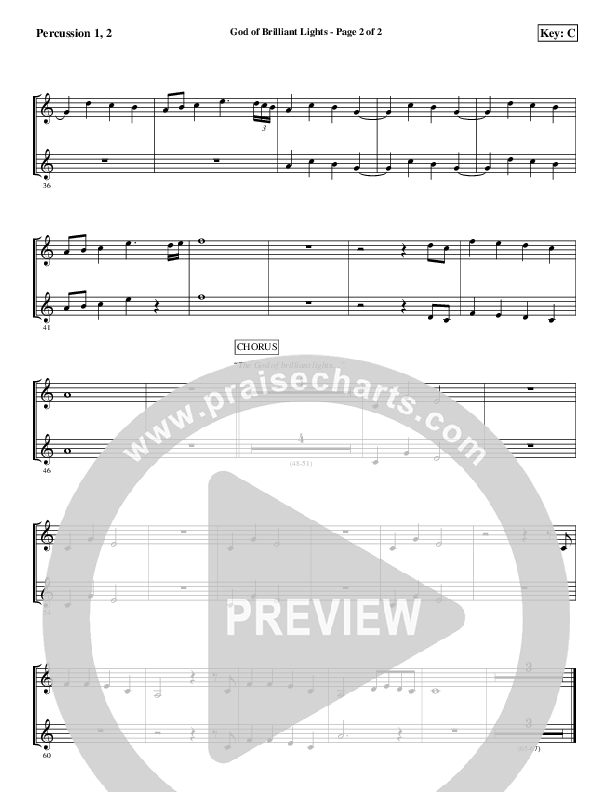 God Of Brilliant Lights Percussion (Aaron Shust)