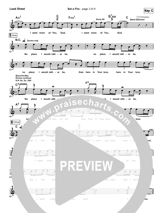Set A Fire Sheet Music PDF (Will Reagan / United Pursuit) - PraiseCharts