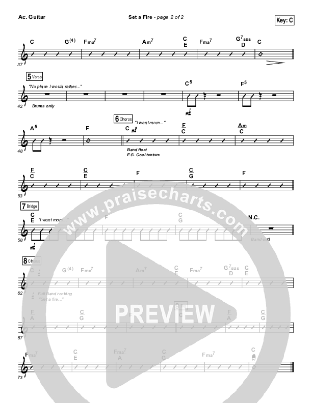 Set A Fire Acoustic Guitar (Will Reagan / United Pursuit)