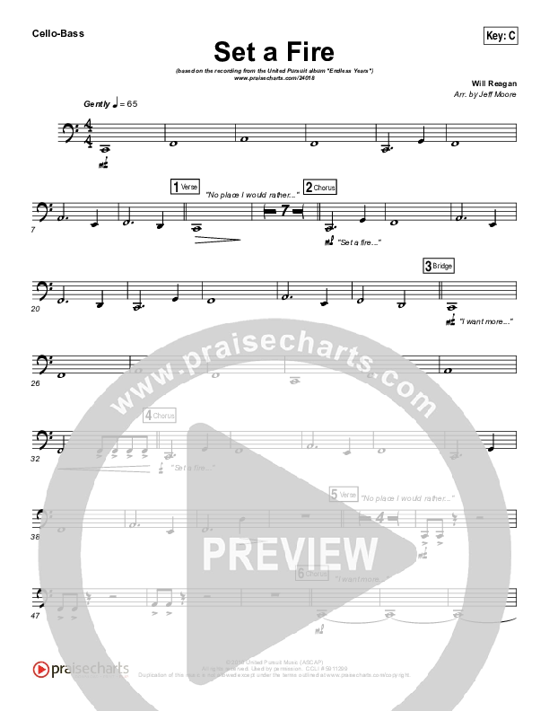 Set A Fire Cello/Bass (Will Reagan / United Pursuit)