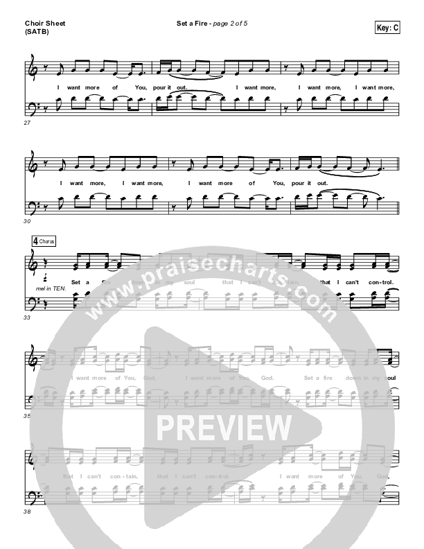 Set A Fire Choir Vocals (SATB) (Will Reagan / United Pursuit)