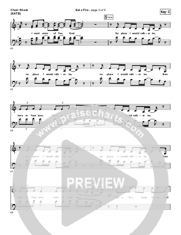 Set A Fire Choir Vocals (SATB) (Will Reagan / United Pursuit)