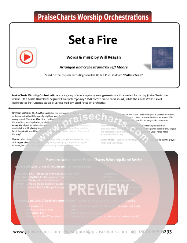 Set A Fire Cover Sheet (Will Reagan / United Pursuit)