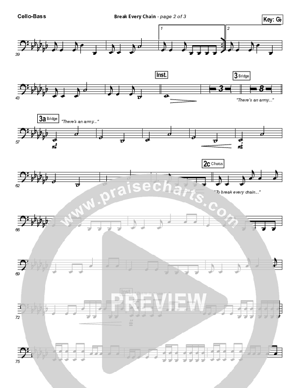 Break Every Chain Cello/Bass (Will Reagan / United Pursuit)