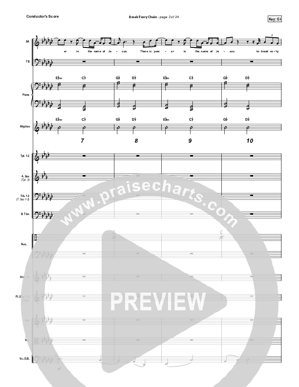 Break Every Chain Conductor's Score (Will Reagan / United Pursuit)