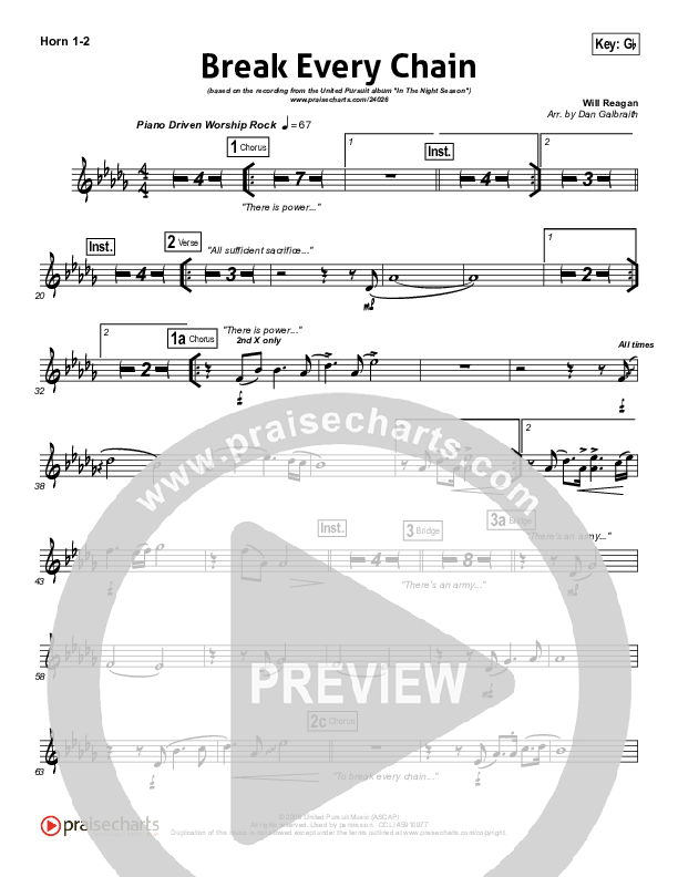 Break Every Chain Brass Pack (Will Reagan / United Pursuit)