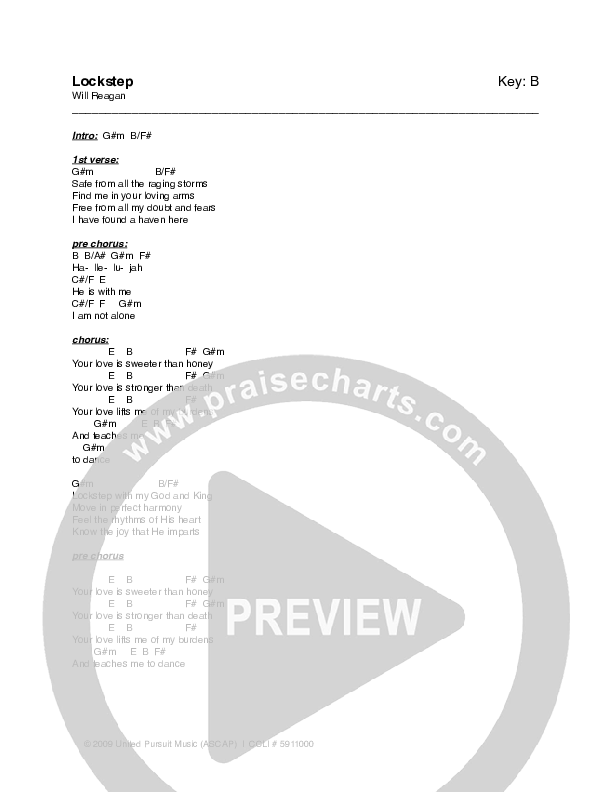 Lockstep Chords & Lyrics (Will Reagan / United Pursuit)