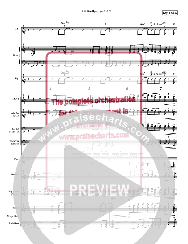 Lift Him Up Conductor's Score (Martha Munizzi)