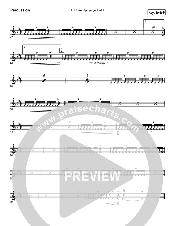 Lift Him Up Percussion (Martha Munizzi)