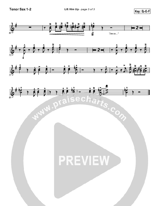 Lift Him Up Tenor Sax 1/2 (Martha Munizzi)