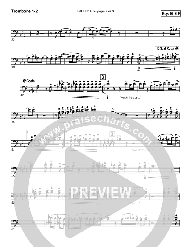 Lift Him Up Trombone 1/2 (Martha Munizzi)