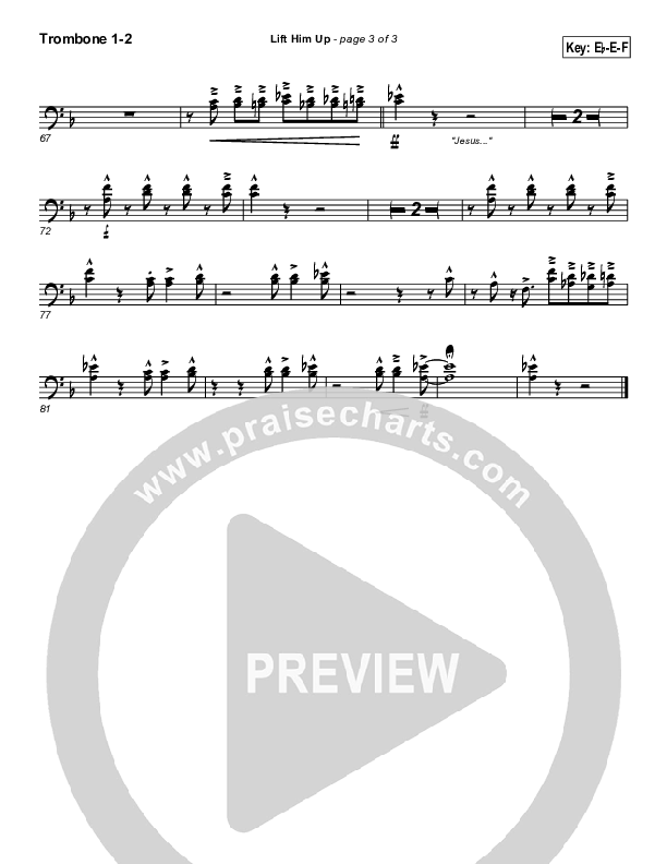 Lift Him Up Trombone 1/2 (Martha Munizzi)