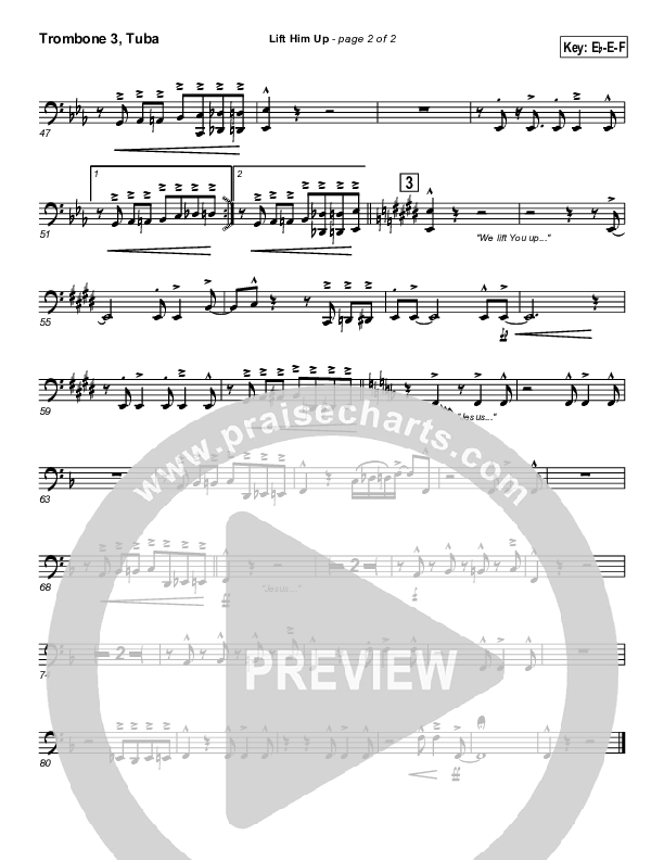 Lift Him Up Trombone 3/Tuba (Martha Munizzi)