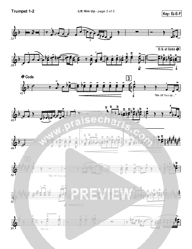 Lift Him Up Trumpet 1,2 (Martha Munizzi)