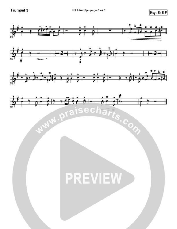 Lift Him Up Trumpet 3 (Martha Munizzi)