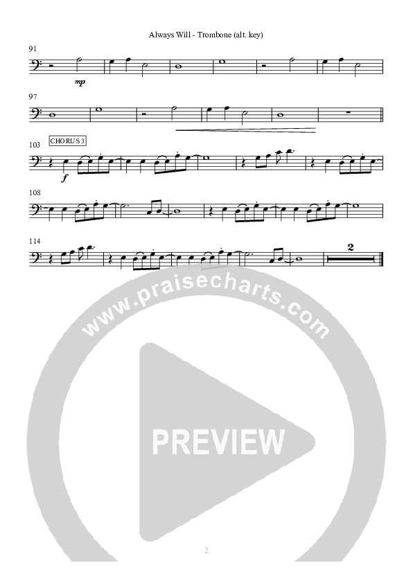 Always Will Trombone (Hillsong Worship)