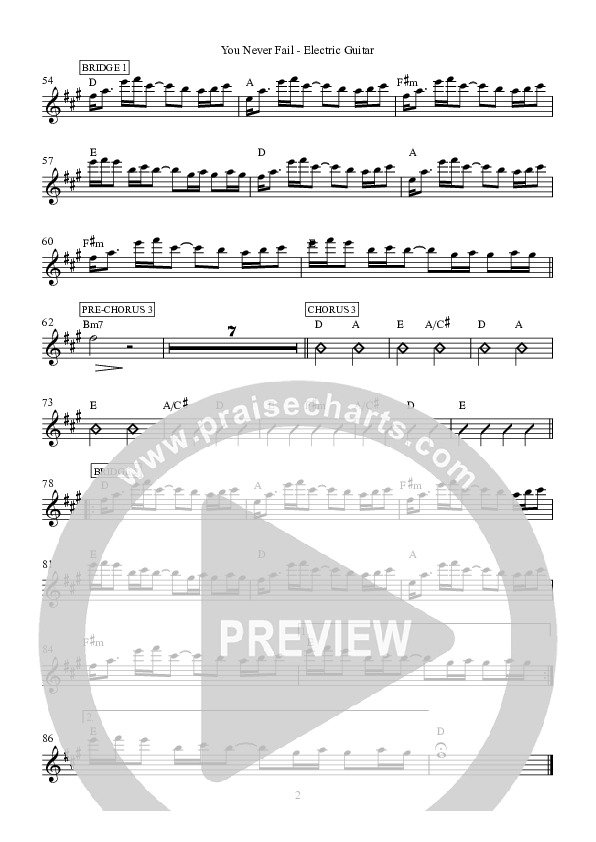 You Never Fail Electric Guitar (Hillsong Worship)