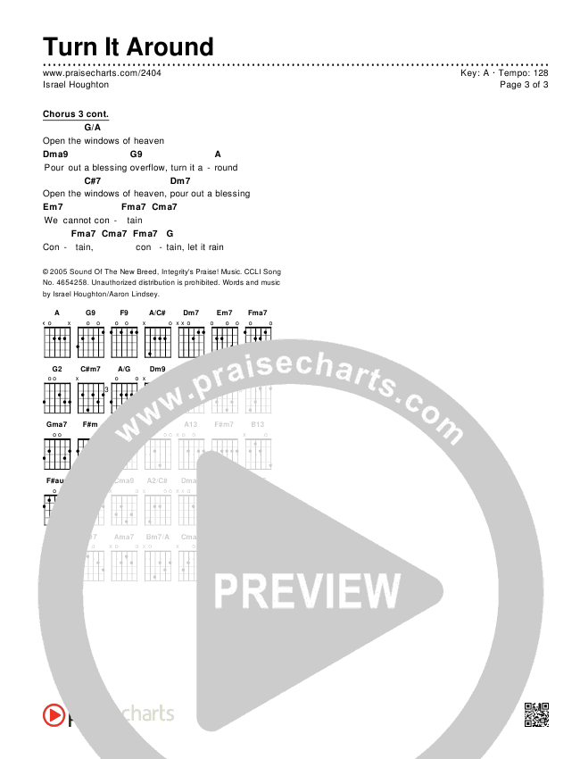 Turn It Around Chords & Lyrics (Israel Houghton)