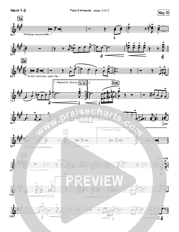 Turn It Around French Horn 1/2 (Israel Houghton)