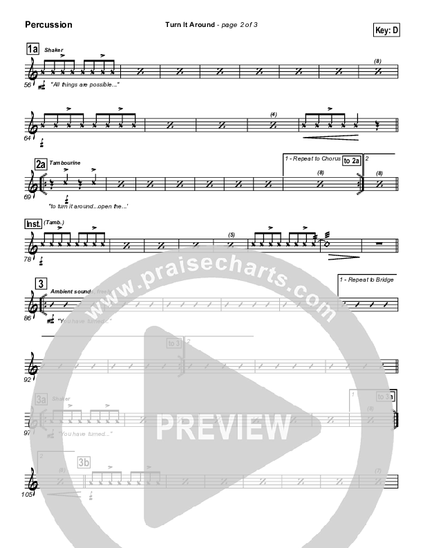 Turn It Around Percussion (Israel Houghton)