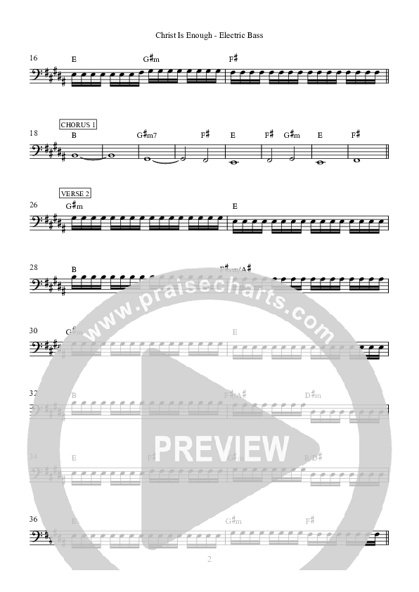 Christ Is Enough Bass Guitar (Hillsong Worship)