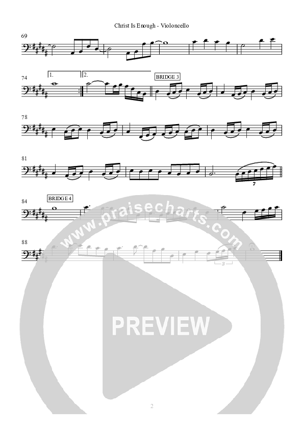 Christ Is Enough Cello (Hillsong Worship)