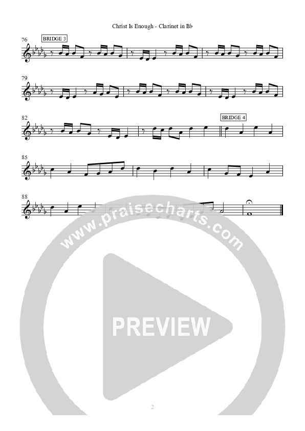 Christ Is Enough Clarinet (Hillsong Worship)