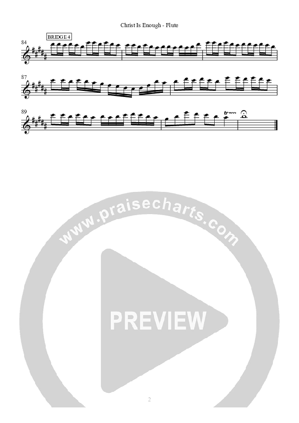 Christ Is Enough Flute (Hillsong Worship)