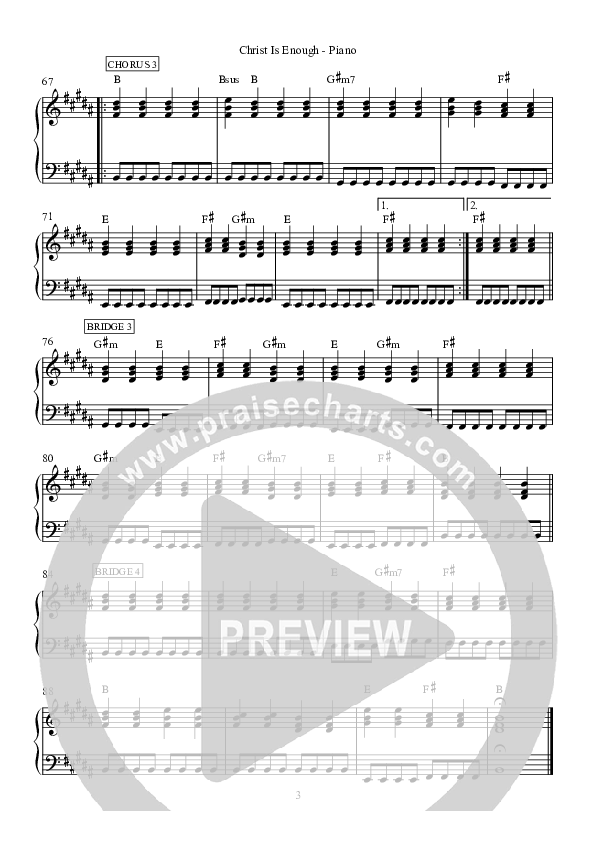 Christ Is Enough Piano/Vocal (SAT) (Hillsong Worship)