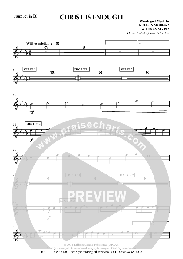 Christ Is Enough Trumpet (Hillsong Worship)