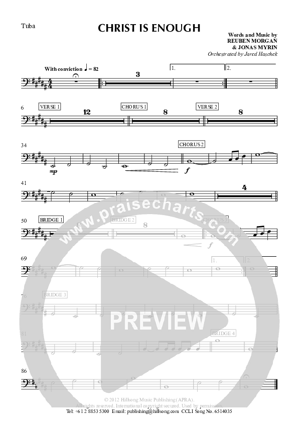 Christ Is Enough Tuba (Hillsong Worship)