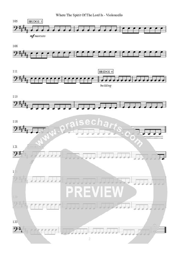 Where The Spirit Of The Lord Is Cello (Hillsong Worship)