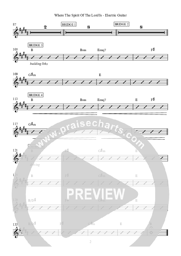 Where The Spirit Of The Lord Is Electric Guitar (Hillsong Worship)