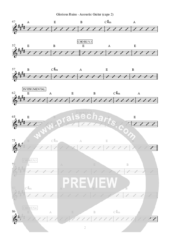 Glorious Ruins Acoustic Guitar (Hillsong Worship)