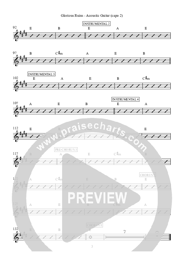 Glorious Ruins Acoustic Guitar (Hillsong Worship)