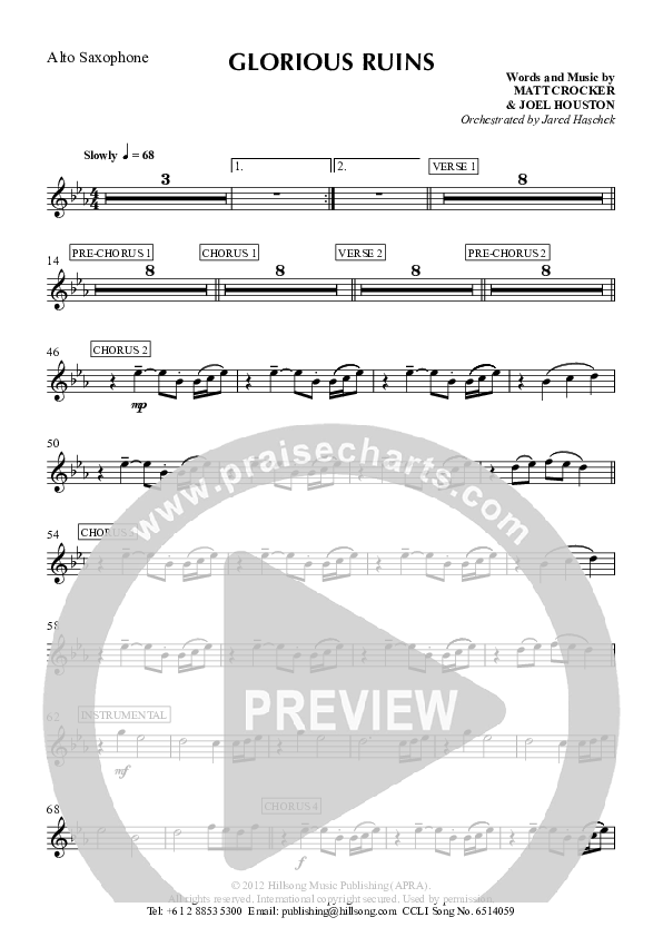 Glorious Ruins Alto Sax (Hillsong Worship)