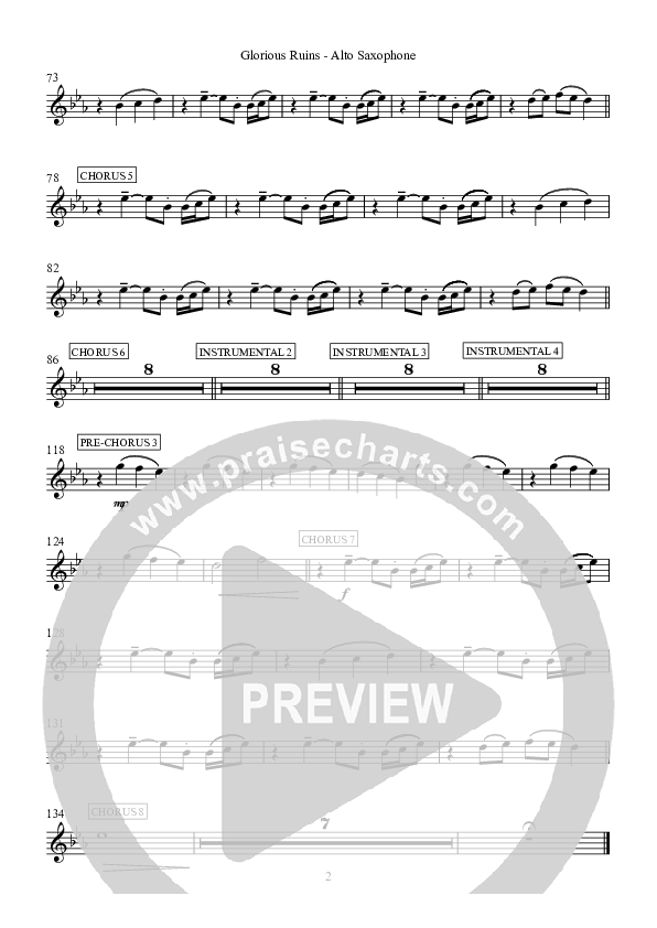 Glorious Ruins Alto Sax (Hillsong Worship)