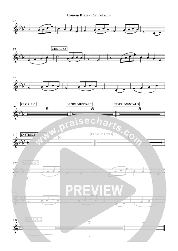 Glorious Ruins Clarinet (Hillsong Worship)