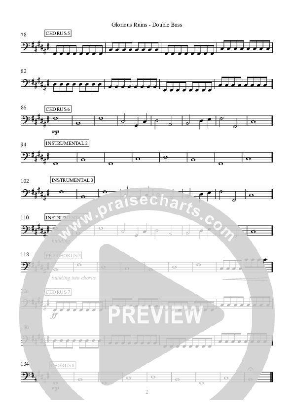 Glorious Ruins Double Bass (Hillsong Worship)