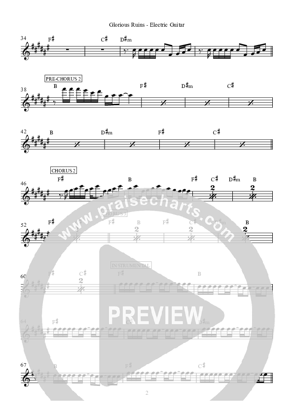 Glorious Ruins Electric Guitar (Hillsong Worship)