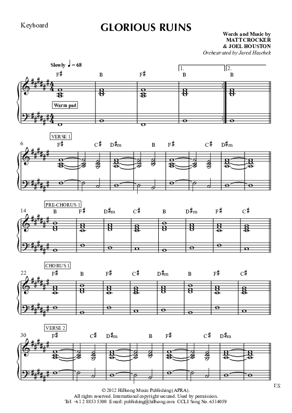 Glorious Ruins Synth (Hillsong Worship)