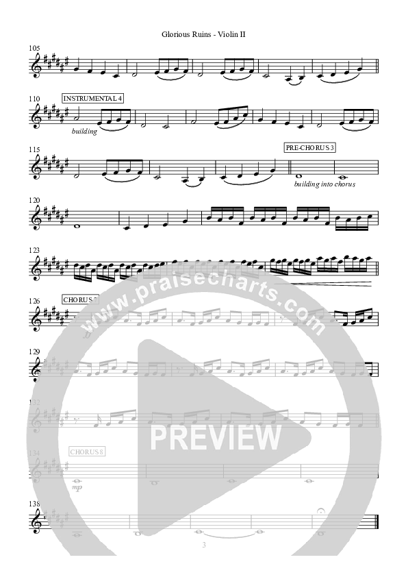 Glorious Ruins Violin 2 (Hillsong Worship)