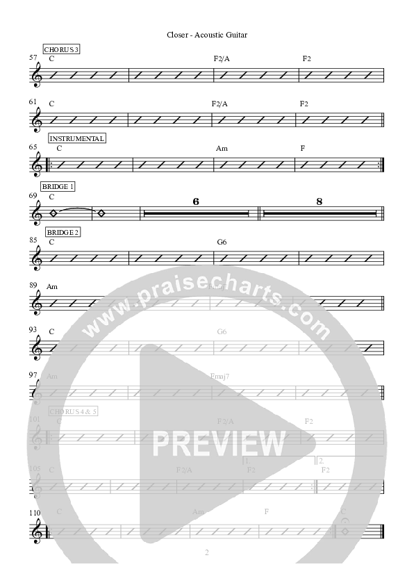 Closer Acoustic Guitar (Hillsong Worship)