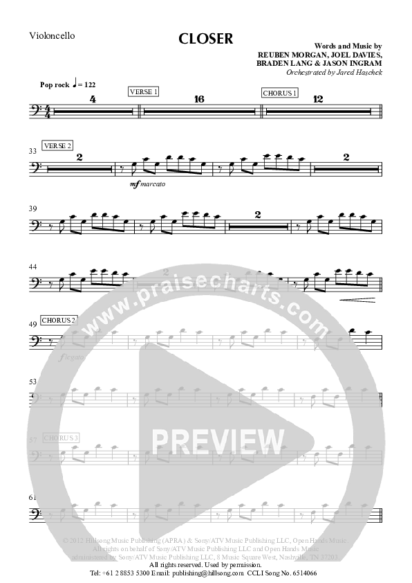 Closer Cello (Hillsong Worship)