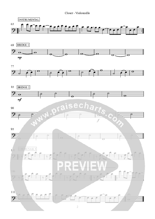 Closer Cello (Hillsong Worship)