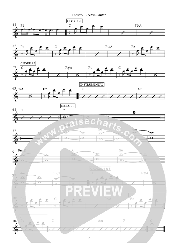 Closer Electric Guitar (Hillsong Worship)