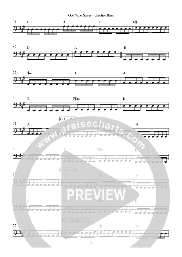 God Who Saves Bass Guitar (Hillsong Worship)