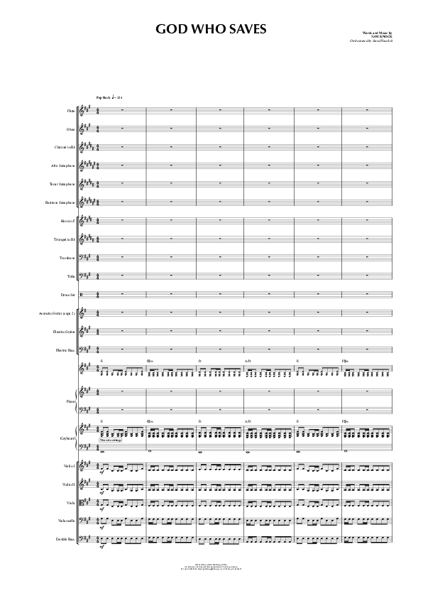 God Who Saves Conductor's Score (Hillsong Worship)